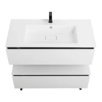 Тумба с раковиной Cezares Slider 100 подвесная, 2 ящика, белая