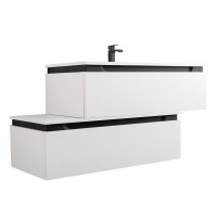 Тумба с раковиной Cezares Slider 100 подвесная, 2 ящика, белая