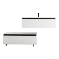 Тумба с раковиной Cezares Slider 100 подвесная, 2 ящика, белая