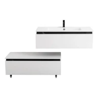 Тумба с раковиной Cezares Slider 100 подвесная, 2 ящика, белая