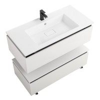 Тумба с раковиной Cezares Slider 100 подвесная, 2 ящика, белая