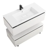 Тумба с раковиной Cezares Slider 100 подвесная, 2 ящика, белая