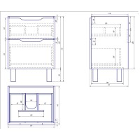 Тумба с раковиной Dreja Q Plus 60 подвесная, белый глянец