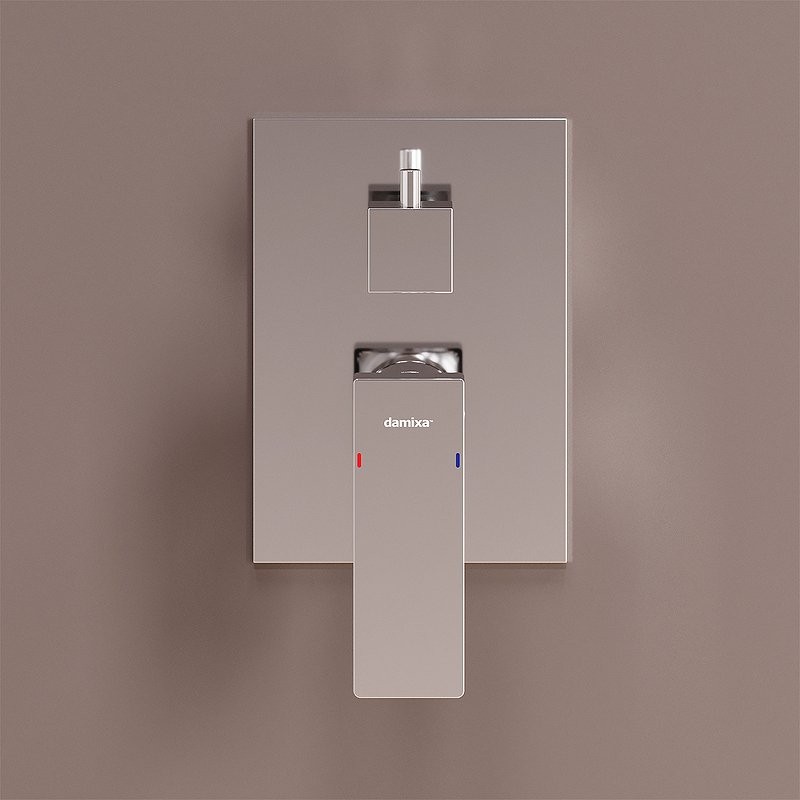 Встраиваемый смеситель для душа и ванны Damixa Gala 537100000 С ВНУТРЕННЕЙ ЧАСТЬЮ, хром
