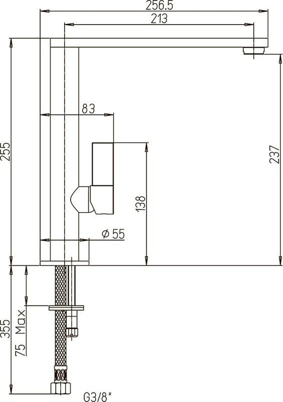 Смеситель для кухни Paini Cucina 64CR579Q90KM