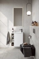 Мебель для ванной комнаты Aqwella Alba 60 R, подвесная, дуб давос