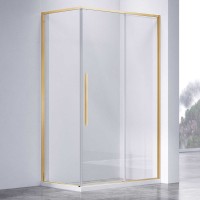 Душевой уголок Vincea Slim-N VSR-4SN9013CLG 130х90, профиль брашированное золото, стекло прозрачное