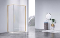 Душевой уголок Vincea Slim-N VSR-4SN9013CLG 130х90, профиль брашированное золото, стекло прозрачное