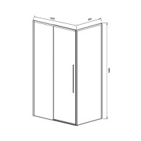 Душевой уголок Vincea Slim-N VSR-4SN9013CLG 130х90, профиль брашированное золото, стекло прозрачное