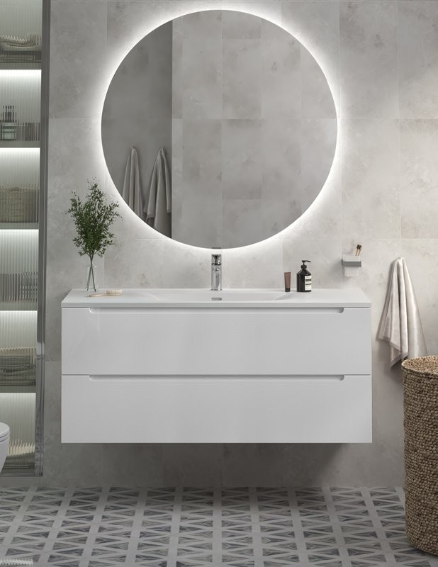 Мебель для ванной комнаты BelBagno Etna 120 bianco lucido, раковина BB-8099-120