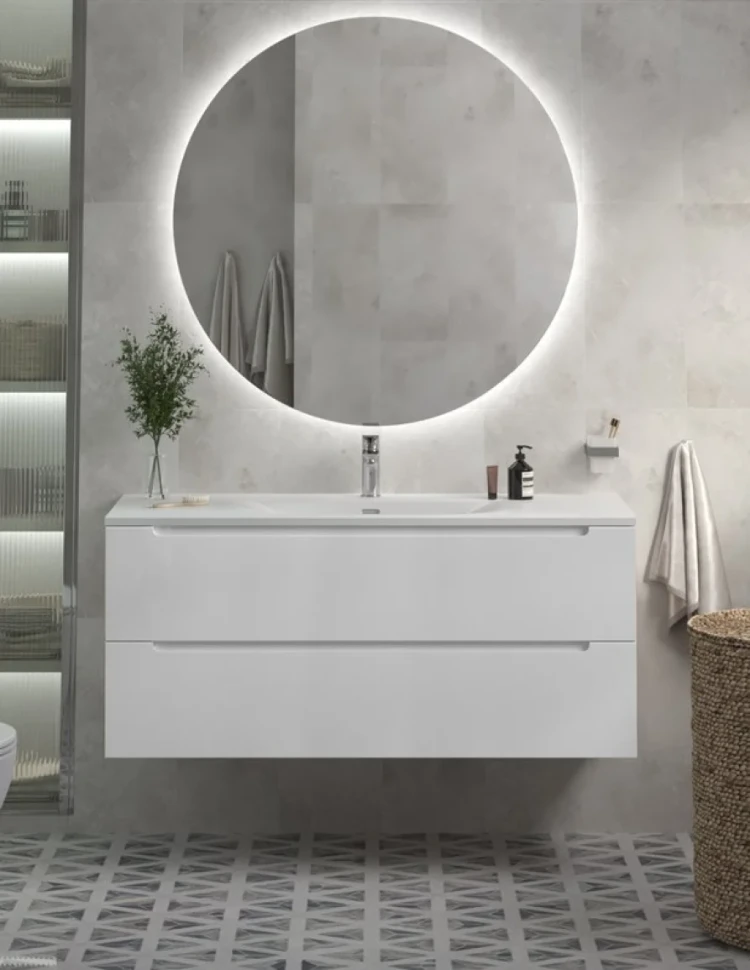 Мебель для ванной комнаты BelBagno Etna 120 bianco lucido, раковина BB-8099-120