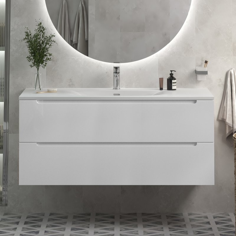 Мебель для ванной комнаты BelBagno Etna 120 bianco lucido, раковина BB-8099-120