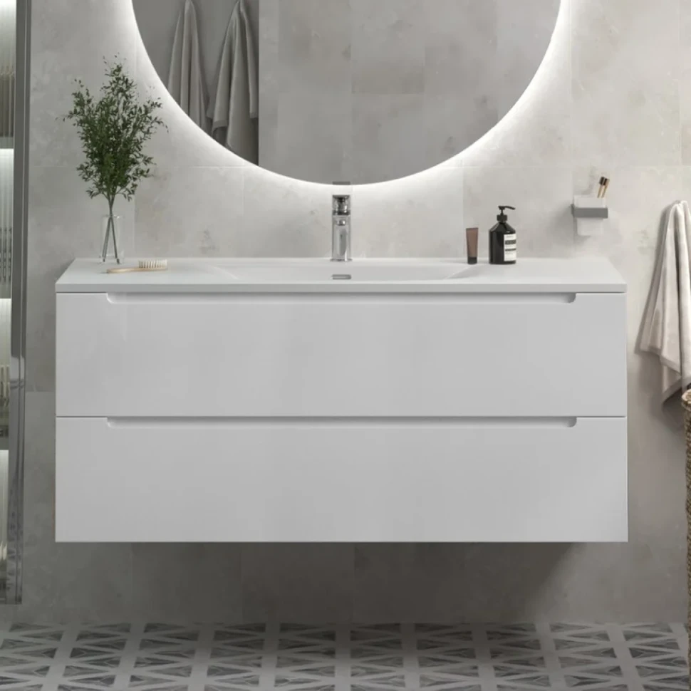 Мебель для ванной комнаты BelBagno Etna 120 bianco lucido, раковина BB-8099-120