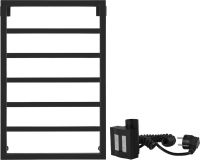Полотенцесушитель электрический Secado Парма 4603777467258 85x55 см, подключение справа, матовый черный, лесенка