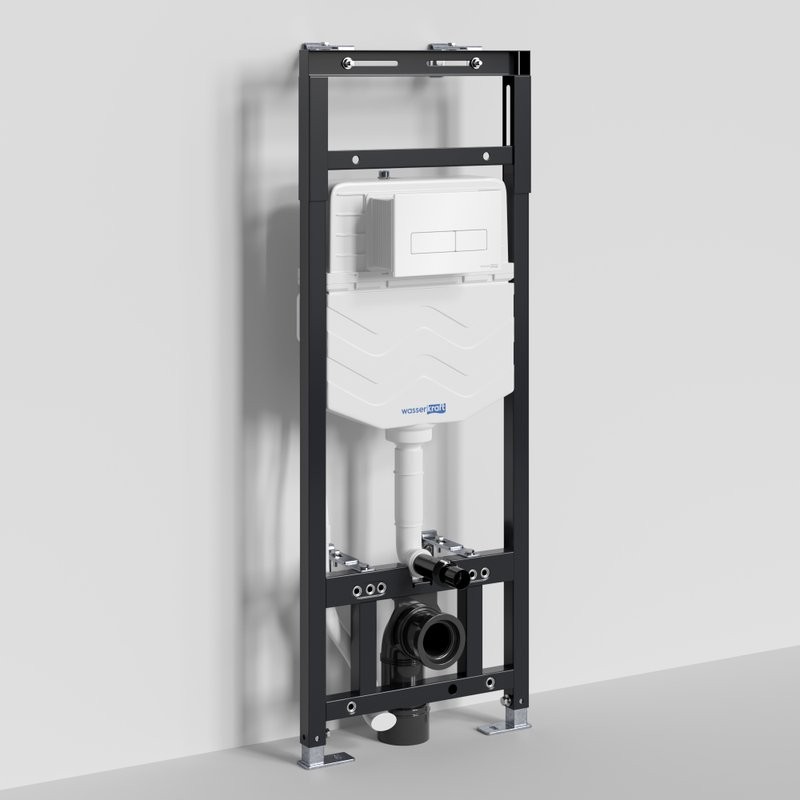 Система инсталляции для унитазов Wasserkraft Alme 15TLT.010.ME.WH03 с кнопкой смыва белой