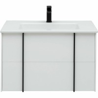 Мебель для ванной комнаты Allen Brau Reality 80 подвесная, белый матовый, раковина Fantasy Flat 82x47, без перелива, белая