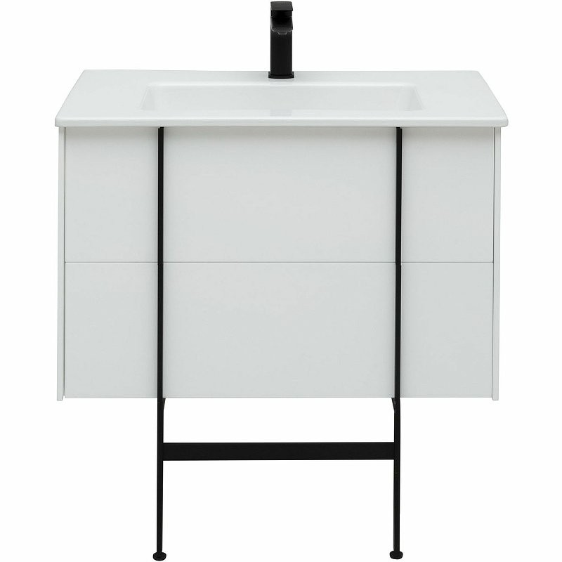 Мебель для ванной комнаты Allen Brau Reality 80 подвесная, белый матовый, раковина Fantasy Flat 82x47, без перелива, белая