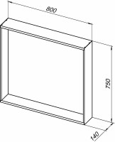 Мебель для ванной комнаты Allen Brau Reality 80 подвесная, белый матовый, раковина Fantasy Flat 82x47, без перелива, белая