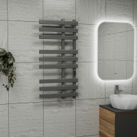 Полотенцесушитель электрический Bauedge Blizzard DB-0110 50х100, темно-серый металлик