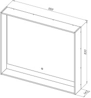 Мебель для ванной комнаты Aquanet Милан 100 подвесная, белая глянцевая