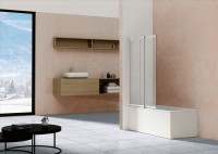 Шторка на ванну Vincea VSB-1E100CL 100 см, профиль хром, стекло прозрачное