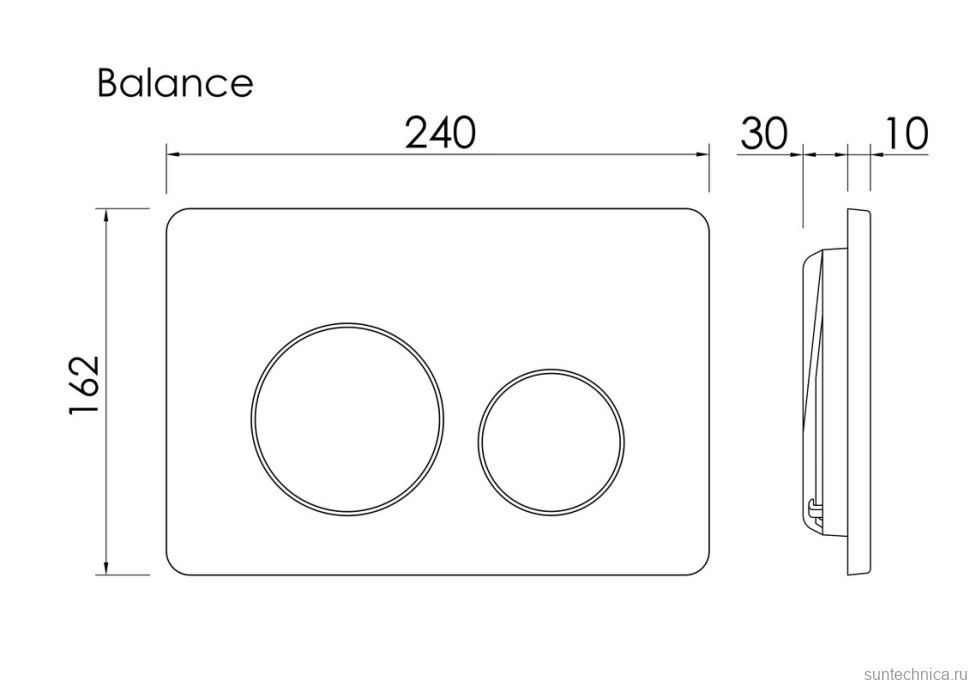 Кнопка смыва Ceramicanova Balance Circle CN12-001W глянцевый белый