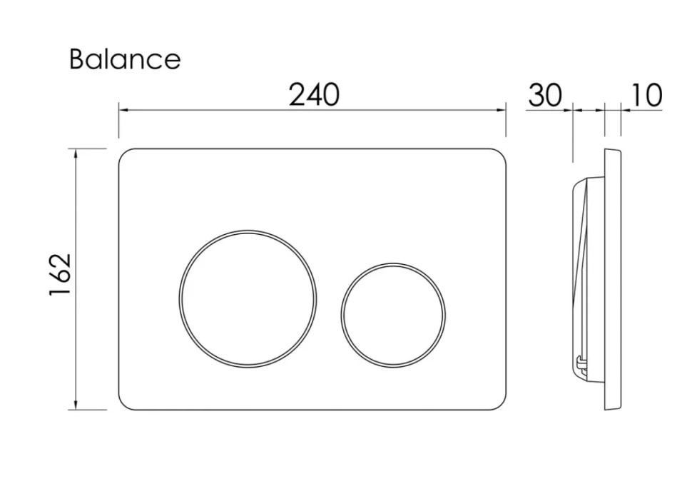 Кнопка смыва Ceramicanova Balance Circle CN12-001W глянцевый белый