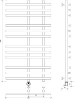 Полотенцесушитель электрический Secado Понтида 3, L 100x50 см, подключение слева, матовый черный, лесенка