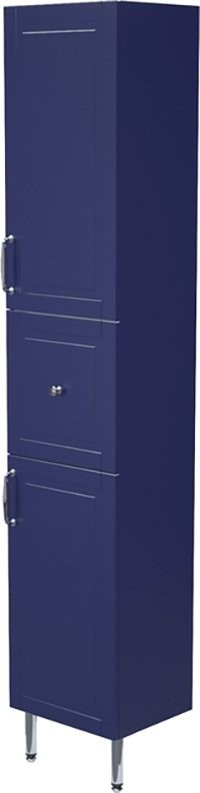 Шкаф пенал для ванной IDDIS Oxford 36 синий