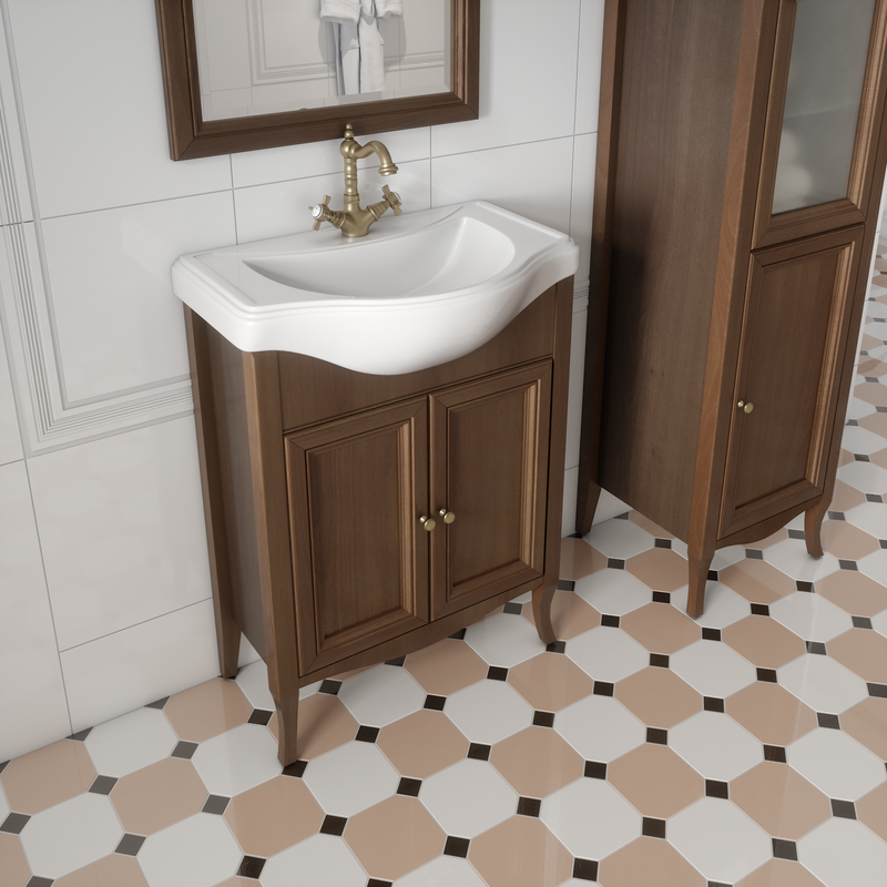 Тумба с раковиной Caprigo Лион 65 орех античный