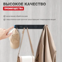 Крючок для ванной комнаты Raglo R300.054.06, черный Крючок для ванной комнаты Raglo R300.054.06, черный