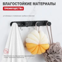 Крючок для ванной комнаты Raglo R300.054.06, черный Крючок для ванной комнаты Raglo R300.054.06, черный