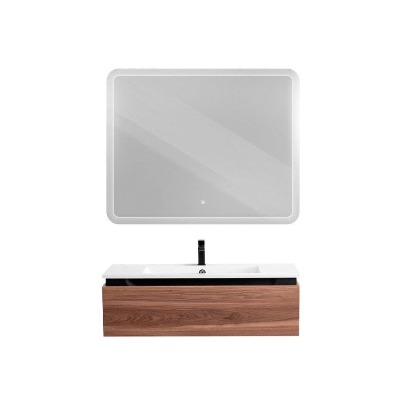 Мебель для ванной комнаты Cezares Slider 100 подвесная, 1 ящик, орех дымчатый