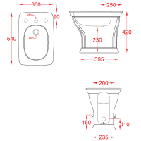 Биде напольное ArtCeram Civitas CIB002 01 00 белый