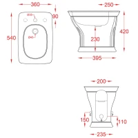 Биде напольное ArtCeram Civitas CIB002 01 00 белый