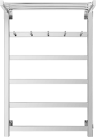 Полотенцесушитель водяной Secado Корсико 1 КСП 80х50 80x55 см, хром, лесенка, с полкой