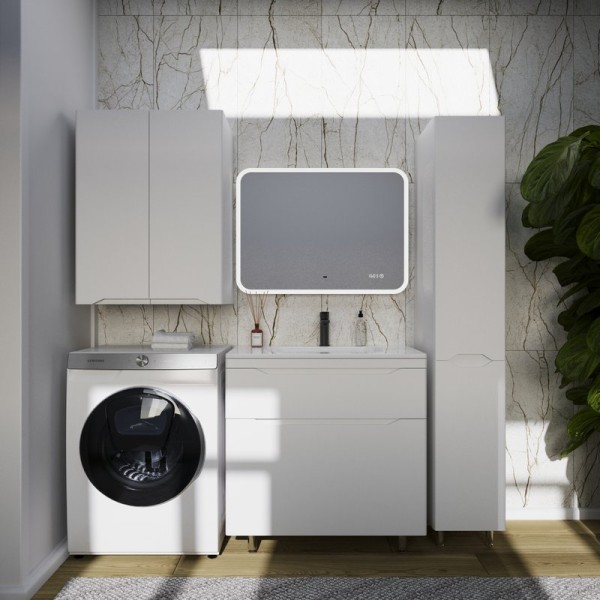 Мебель для ванной комнаты Style Line Марелла 90 напольная, белая матовая