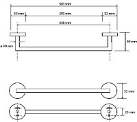 Полотенцедержатель Bemeta Graphit 156204022