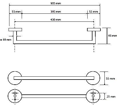 Полотенцедержатель Bemeta Graphit 156204022
