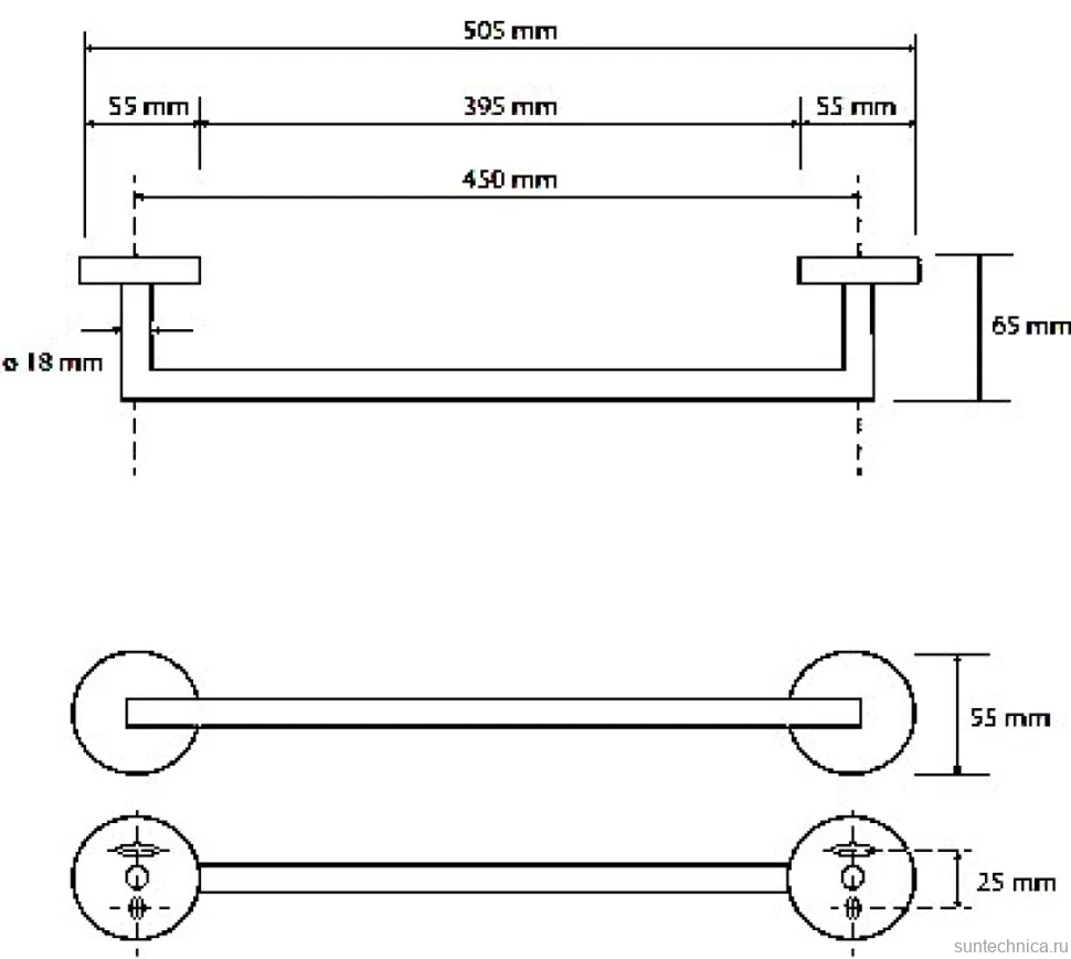Полотенцедержатель Bemeta Graphit 156204022