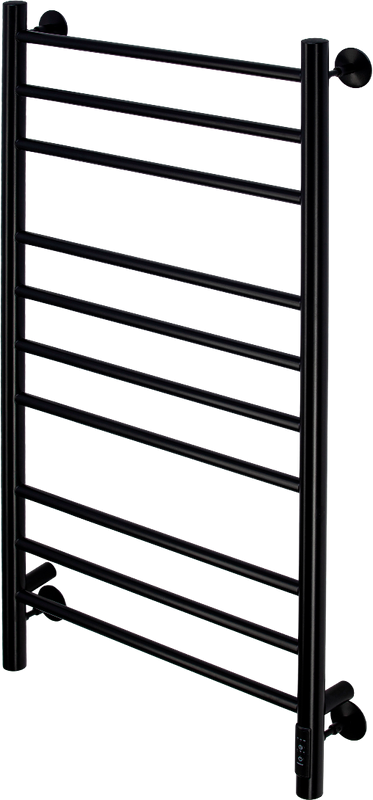 Полотенцесушитель электрический Comfysan Luce EC-8 80x45 см, подключение справа, слева, матовый черный, лесенка, из стали