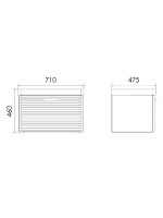 Тумба с раковиной Comforty Танжер 70П подвесная, матовая белая