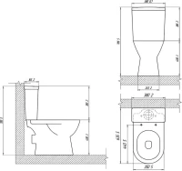 Унитаз-компакт напольный DIWO Сочи 0402 Унитаз-компакт напольный DIWO Сочи 0402
