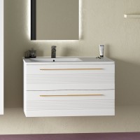 Тумба под раковину Sanvit Соната 2-90 L 2 ящика, белая