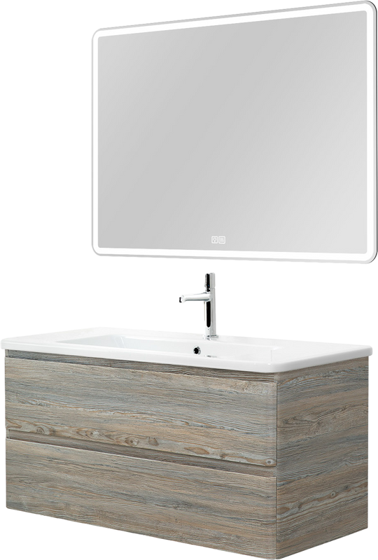 Мебель для ванной комнаты BelBagno Albano-Cer 105 подвесная, pino scania