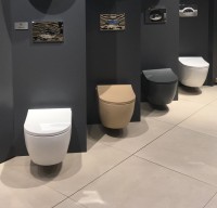 Унитаз подвесной beWash Bogen 88343673 с функцией биде, безободковый с микролифтом, бежевый матовый