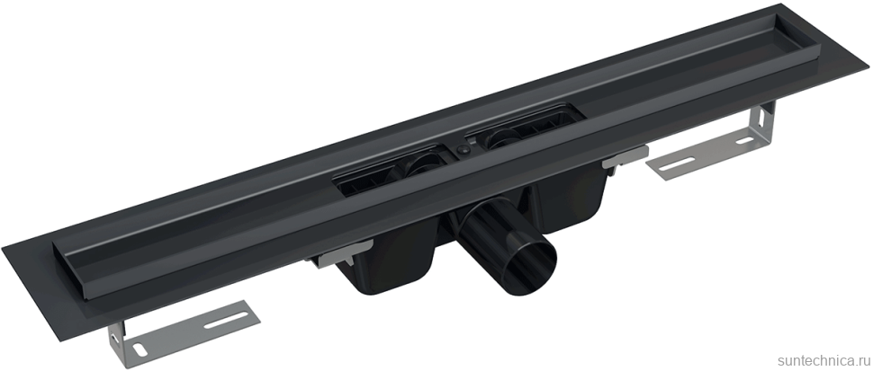 Душевой трап (лоток) AlcaPlast APZ1BLACK 75 см с решеткой