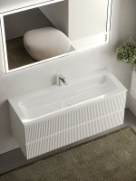 Мебель для ванной комнаты Sancos Snob R 120 см, bianco, раковина CN7017