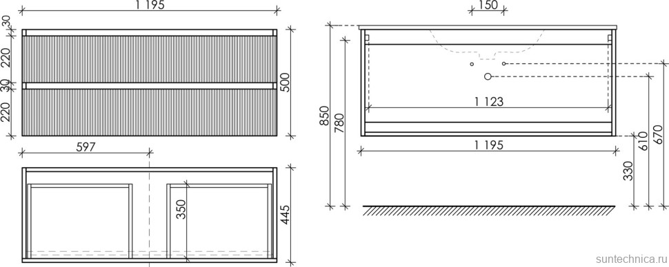 Мебель для ванной комнаты Sancos Snob R 120 см, bianco, раковина CN7017