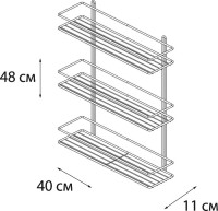 Полка Fixsen FX-730B-3 прямая, черная
